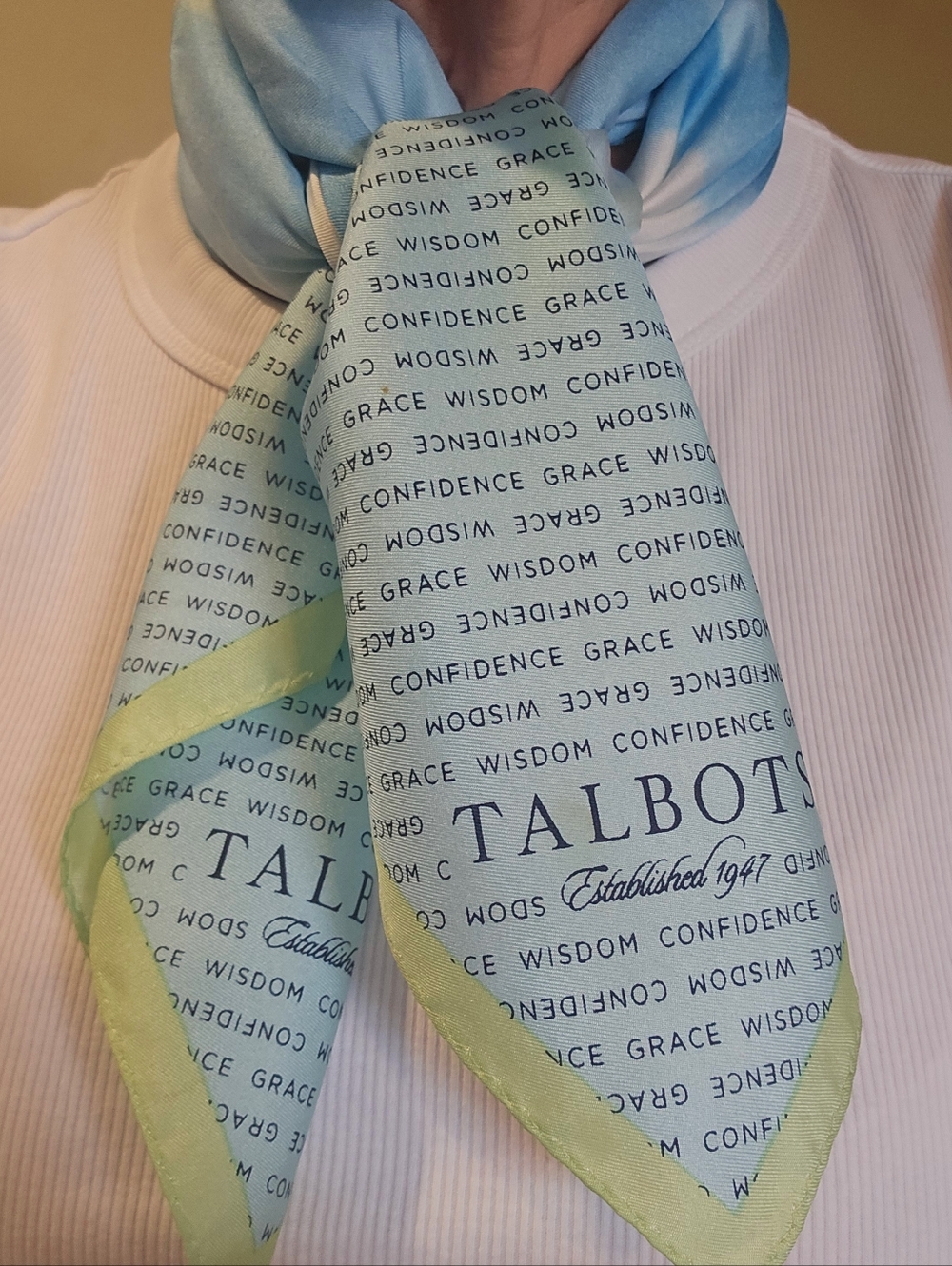 Talbots 100% Silk Scarf. 35" Square